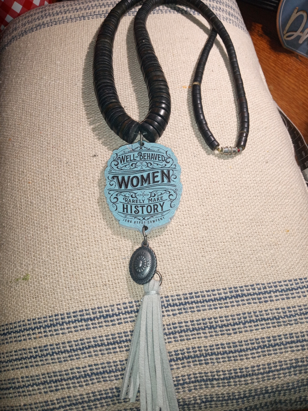 Junk Gypsy Women's Blue & White Pendant Necklace